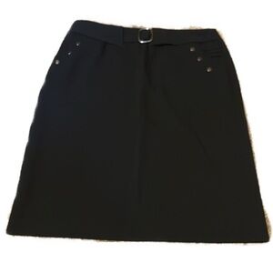 Larry Levine Stretch Black Skirt Size 6